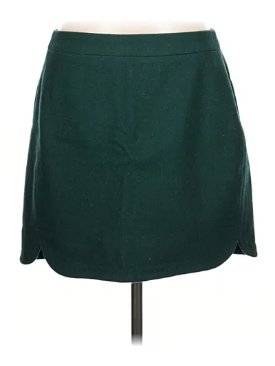 Pre-owned Jcrew Wool Skirt In Green