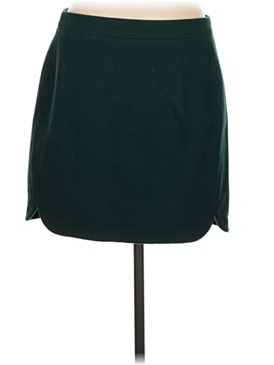 Pre-owned Jcrew Wool Skirt In Green