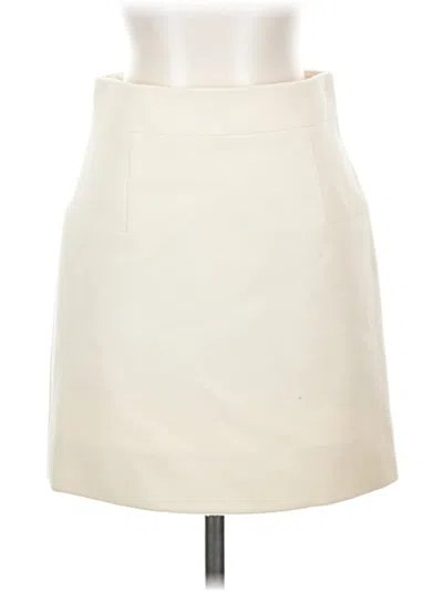 Pre-owned Jcrew Wool Skirt In Ivory