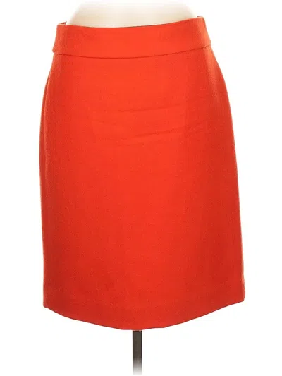Pre-owned Jcrew Wool Skirt In Orange