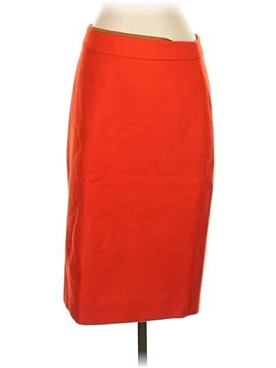 Pre-owned Jcrew Wool Skirt In Orange