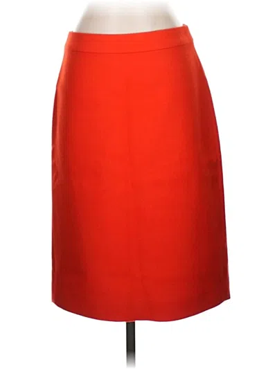 Pre-owned Jcrew Wool Skirt In Orange