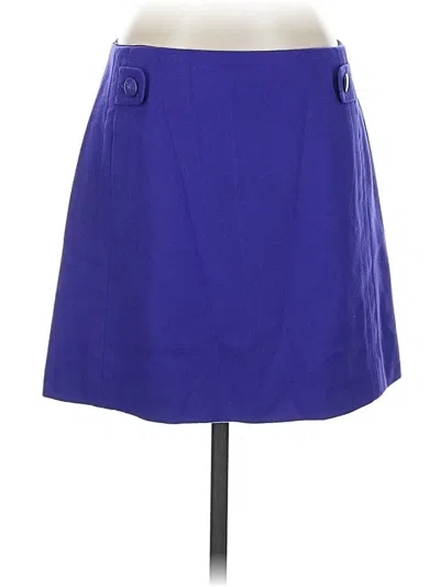Pre-owned Jcrew Wool Skirt In Purple
