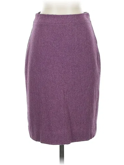 Pre-owned Jcrew Wool Skirt In Purple