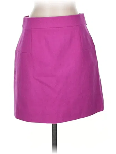 Pre-owned Jcrew Wool Skirt In Purple