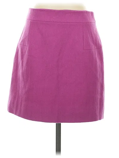 Pre-owned Jcrew Wool Skirt In Purple