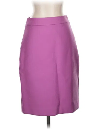 Pre-owned Jcrew Wool Skirt In Purple