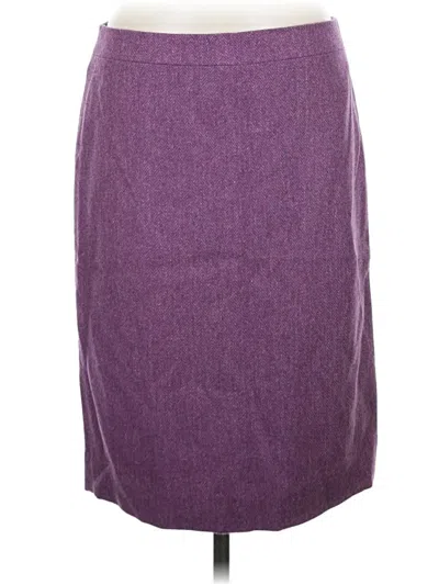 Pre-owned Jcrew Wool Skirt In Purple