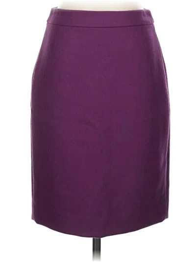Pre-owned Jcrew Wool Skirt In Purple
