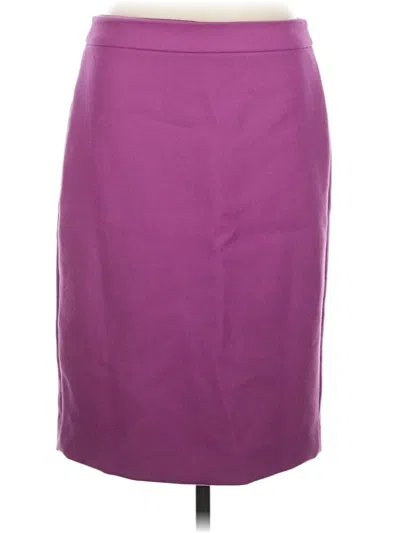Pre-owned Jcrew Wool Skirt In Purple