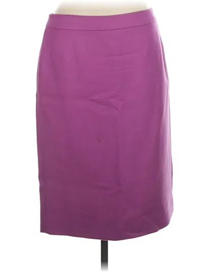 Pre-owned Jcrew Wool Skirt In Purple