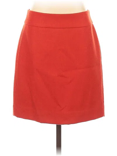Pre-owned Jcrew Wool Skirt In Red