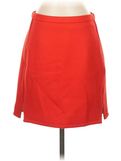 Pre-owned Jcrew Wool Skirt In Red