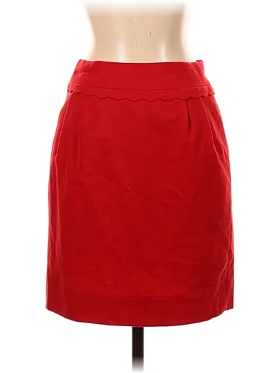 Pre-owned Jcrew Wool Skirt In Red