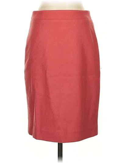Pre-owned Jcrew Wool Skirt In Red