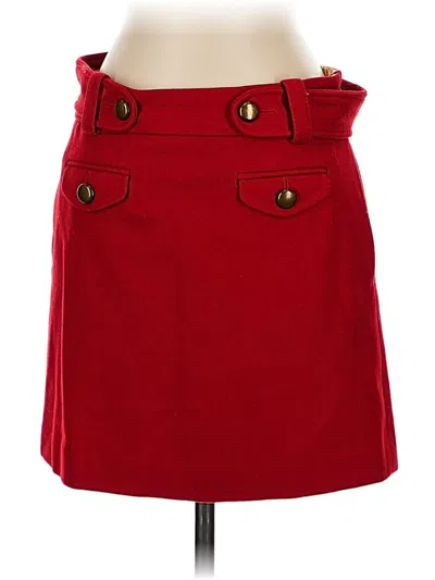 Pre-owned Jcrew Wool Skirt In Red