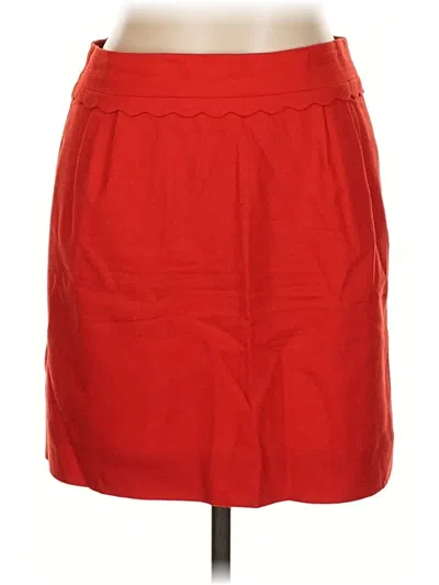 Pre-owned Jcrew Wool Skirt In Red