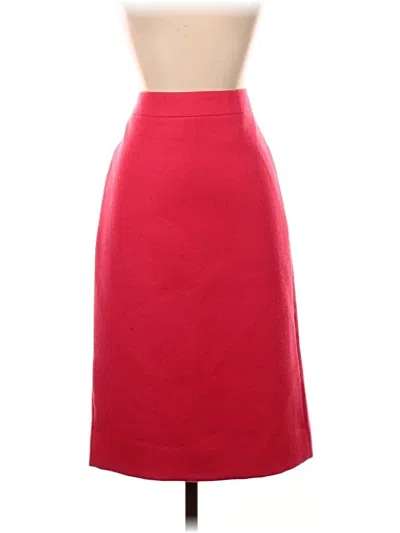 Pre-owned Jcrew Wool Skirt In Red