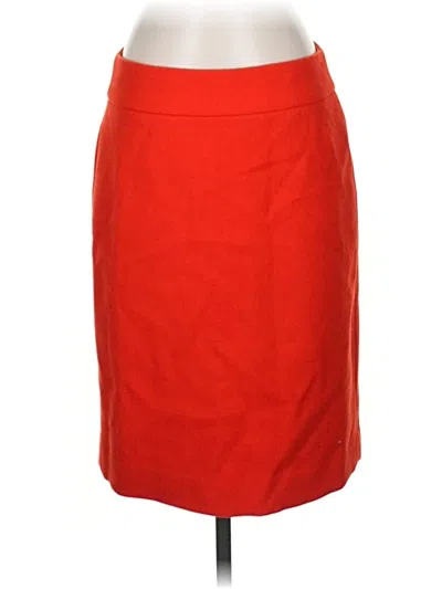 Pre-owned Jcrew Wool Skirt In Red
