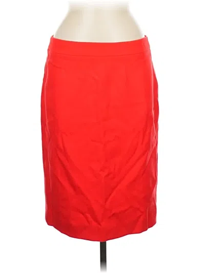 Pre-owned Jcrew Wool Skirt In Red