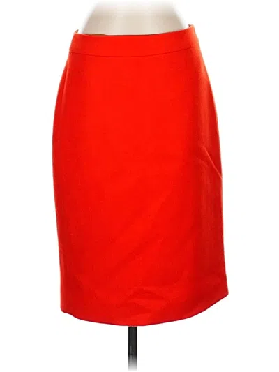 Pre-owned Jcrew Wool Skirt In Red