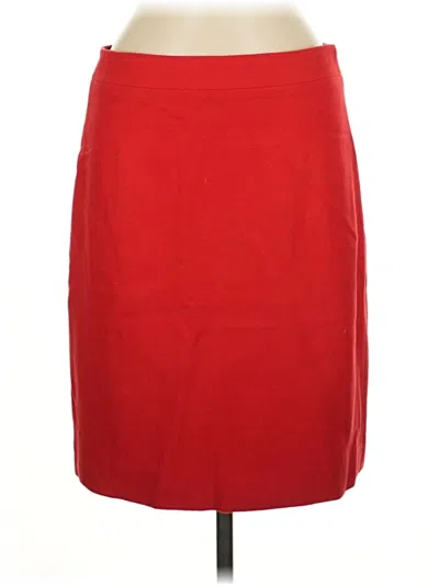 Pre-owned Jcrew Wool Skirt In Red