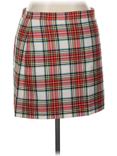 Pre-owned Jcrew Wool Skirt In Red