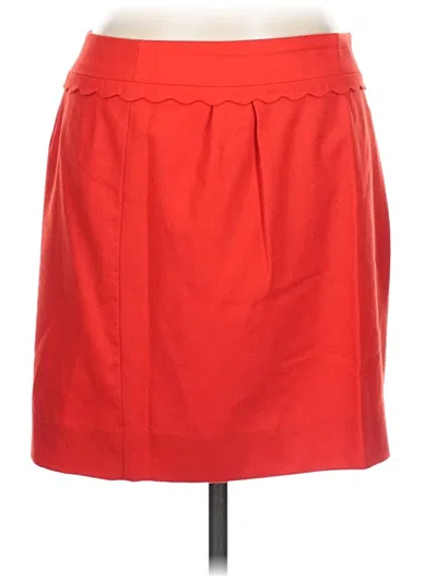 Pre-owned Jcrew Wool Skirt In Red