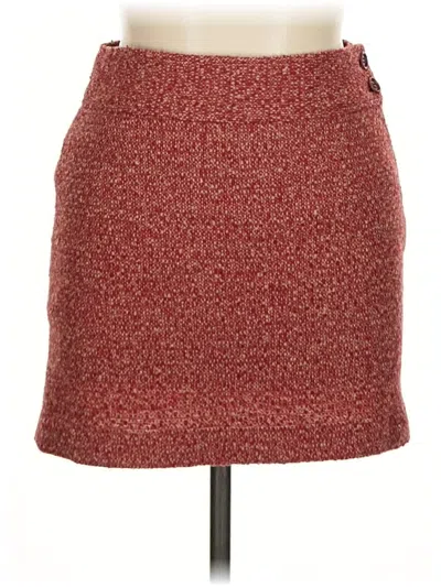 Pre-owned Jcrew Wool Skirt In Red