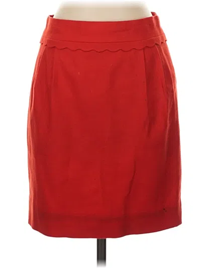 Pre-owned Jcrew Wool Skirt In Red
