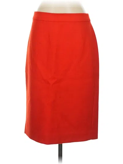 Pre-owned Jcrew Wool Skirt In Red