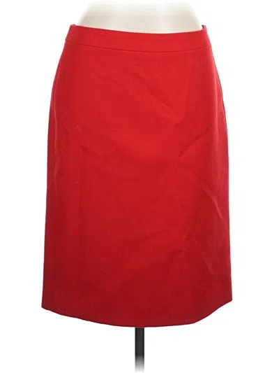 Pre-owned Jcrew Wool Skirt In Red