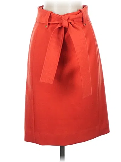 Pre-owned Jcrew Wool Skirt In Red