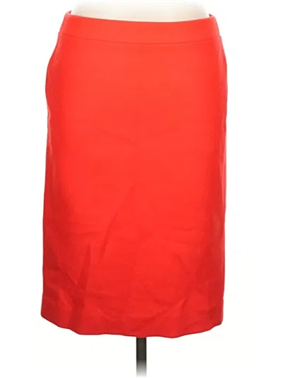 Pre-owned Jcrew Wool Skirt In Red