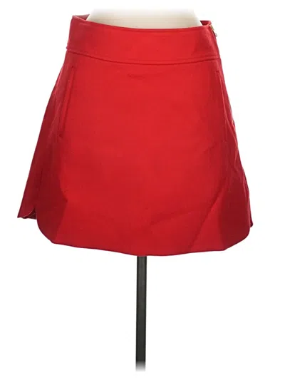 Pre-owned Jcrew Wool Skirt In Red
