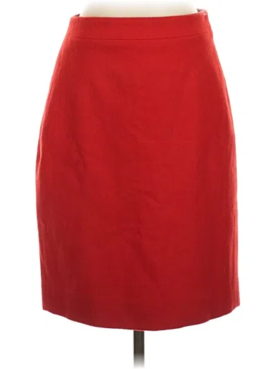 Pre-owned Jcrew Wool Skirt In Red