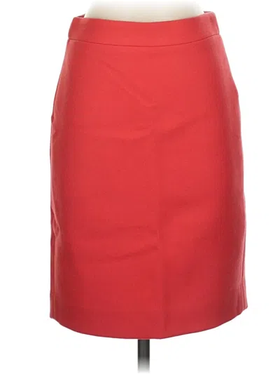 Pre-owned Jcrew Wool Skirt In Red