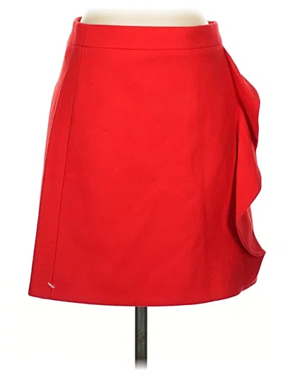 Pre-owned Jcrew Wool Skirt In Red