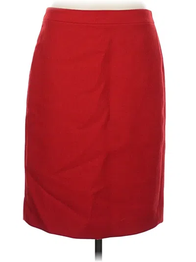Pre-owned Jcrew Wool Skirt In Red