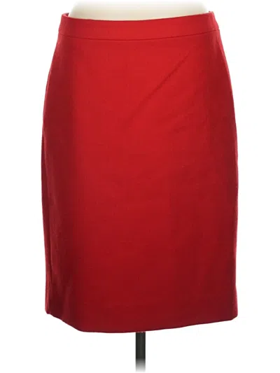 Pre-owned Jcrew Wool Skirt In Red