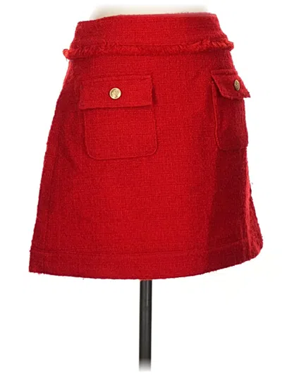 Pre-owned Jcrew Wool Skirt In Red