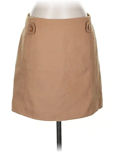 Pre-owned Jcrew Wool Skirt In Tan