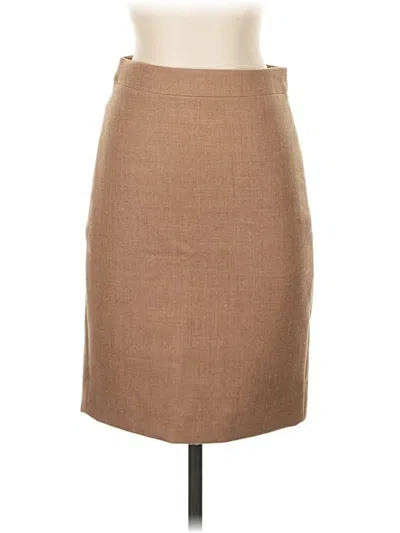 Pre-owned Jcrew Wool Skirt In Tan