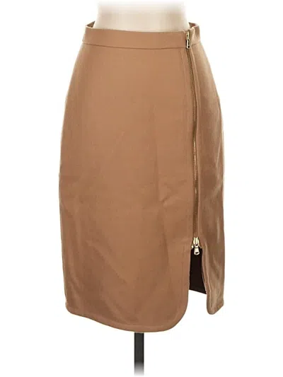 Pre-owned Jcrew Wool Skirt In Tan