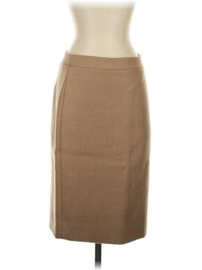 Pre-owned Jcrew Wool Skirt In Tan