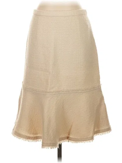 Pre-owned Jcrew Wool Skirt In Tan