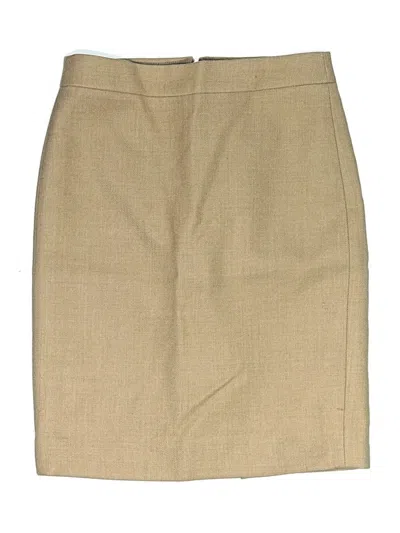 Pre-owned Jcrew Wool Skirt In Tan