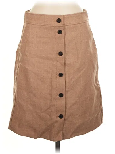 Pre-owned Jcrew Wool Skirt In Tan