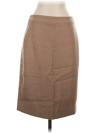 Pre-owned Jcrew Wool Skirt In Tan