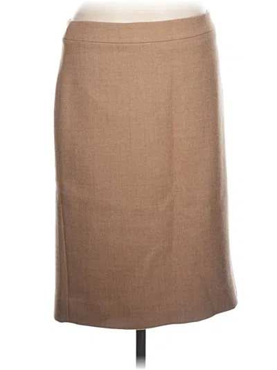 Pre-owned Jcrew Wool Skirt In Tan